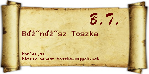 Bánász Toszka névjegykártya